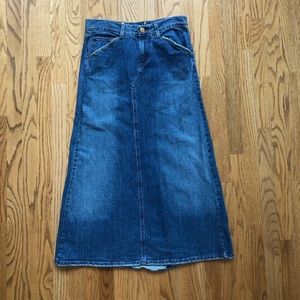 Levi’s Dark Wash Denim Y2K Maxi Skirt